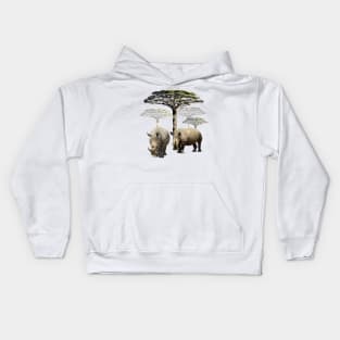 Rhinos on Safari in Kenya / Africa Kids Hoodie